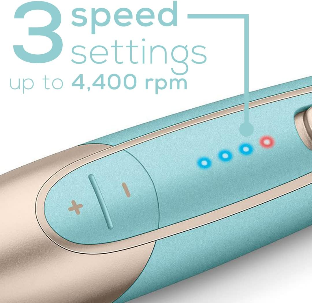 Beurer MP84 Professional Manicure & Pedicure Nail Drill Kit, 14-Piece Cordless Electric Nail File with 10 Attachments, LED Light, Adjustable Speed, Charging Storage Case image number 4