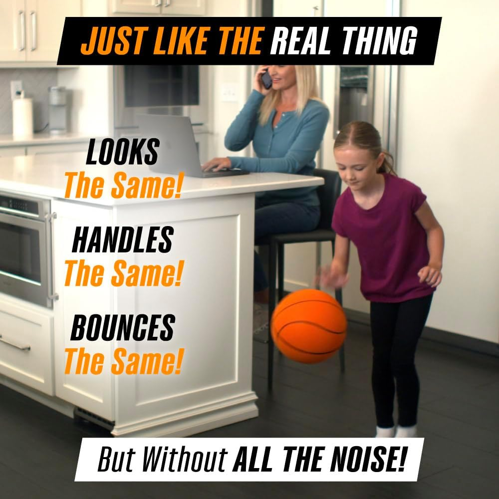 Basketball Ultra-Quiet Super Soft Sports Ball for Indoor Play image number 5