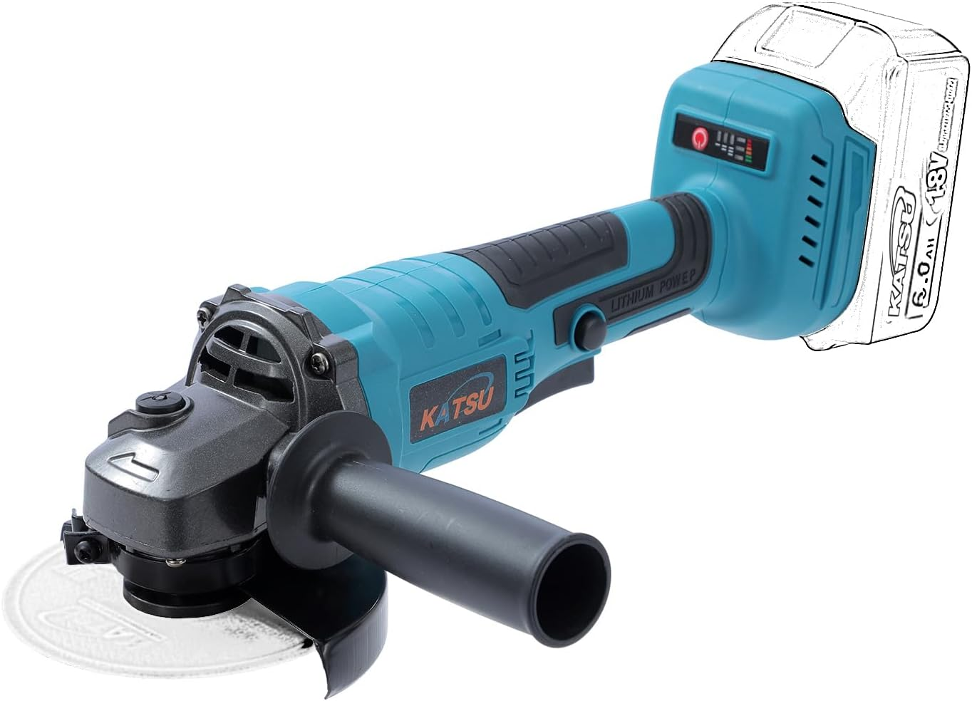 KATSU FIT-BAT 21V Brushless Cordless Angle Grinder 115Mm, 3 Speeds, for Grinding Cutting Polishing, No Battery and Charger (Budget) 102606 image number 1