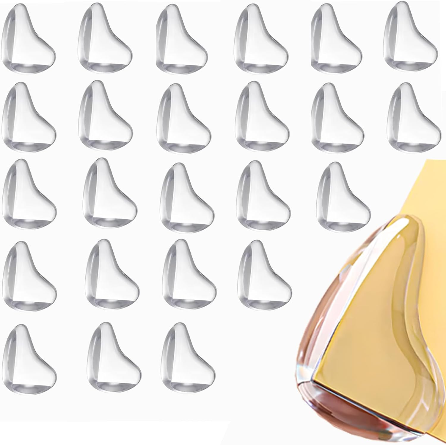 24Pcs Baby Proofing Corner Protector,Table Corner Protectors for Baby,Child Safety Guards & Locks to Cover Sharp Furniture & Table Edges （Teardrop Style） image number 3