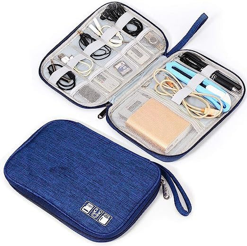 Travel Cable Organizer Bag, Electronic Accessories Organiser, Carry Case Portable Waterproof Double Layers, All-In-One Storage Bag for Cable, Cord, Charger, Phone, Earphone image number 4