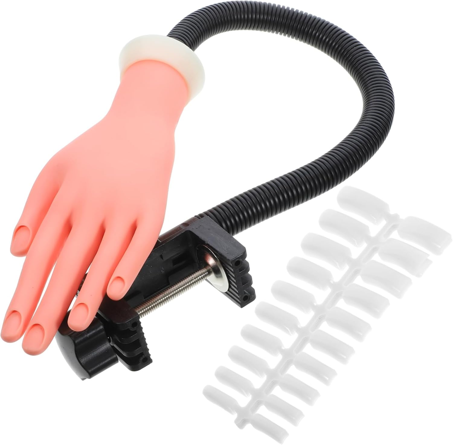 Vaguelly 100Pcs Practice Hand Model for Nail Art Silicone Prosthetic Hand Nail Tips image number 4