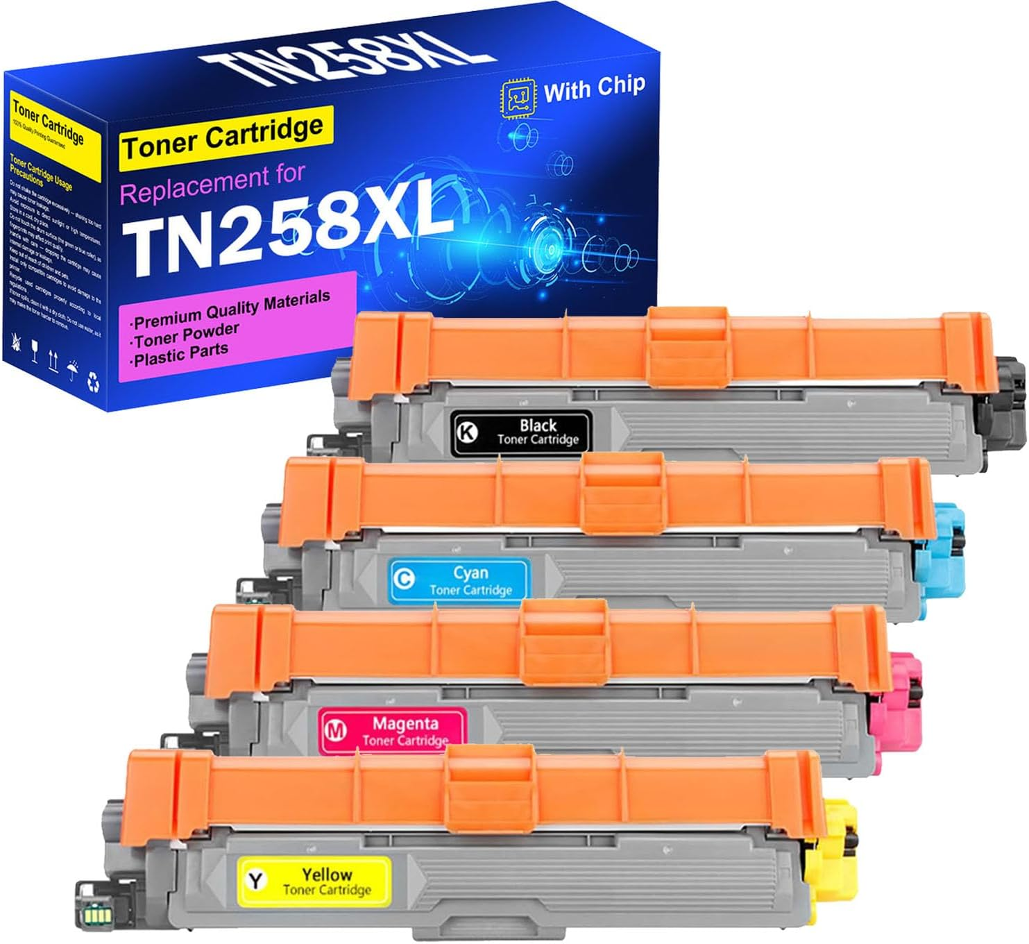 TN258XL Toner Cartridge Compatible with Brother TN258 TN258XL Toner Cartridges Use for HL-L3280CDW HL-L3240CDW MFC-L3760C MFC-L8390CDW MFC-L3755CDW DCP-L3560CDW (Black)