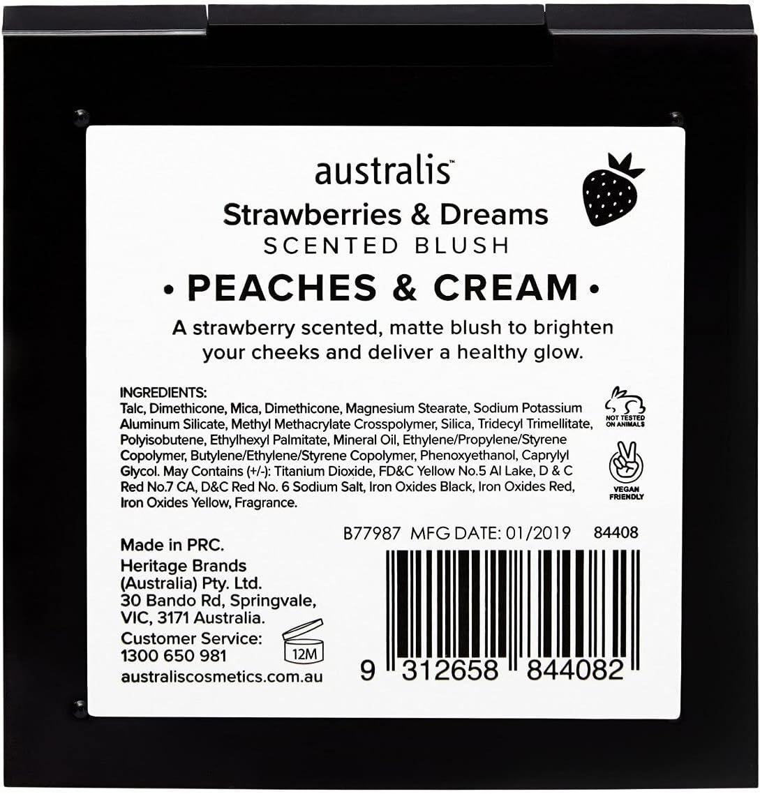 Australis Strawberries & Dreams Scented Blush - Peaches and Cream image number 2
