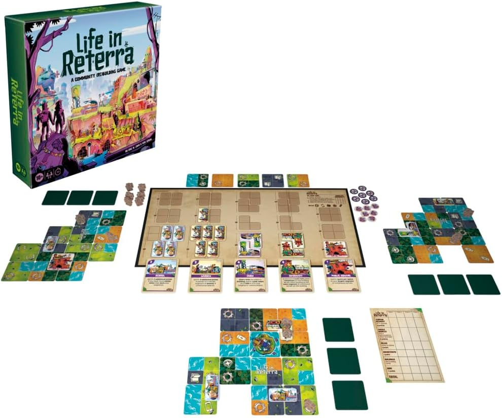 Life in Reterra Strategy Board Game | a Community (Re) Building Game | Ages 10+ | 2 to 4 Players | 35 Mins. Avg. | Games for Adults and Families | Game for Christmas Game Night