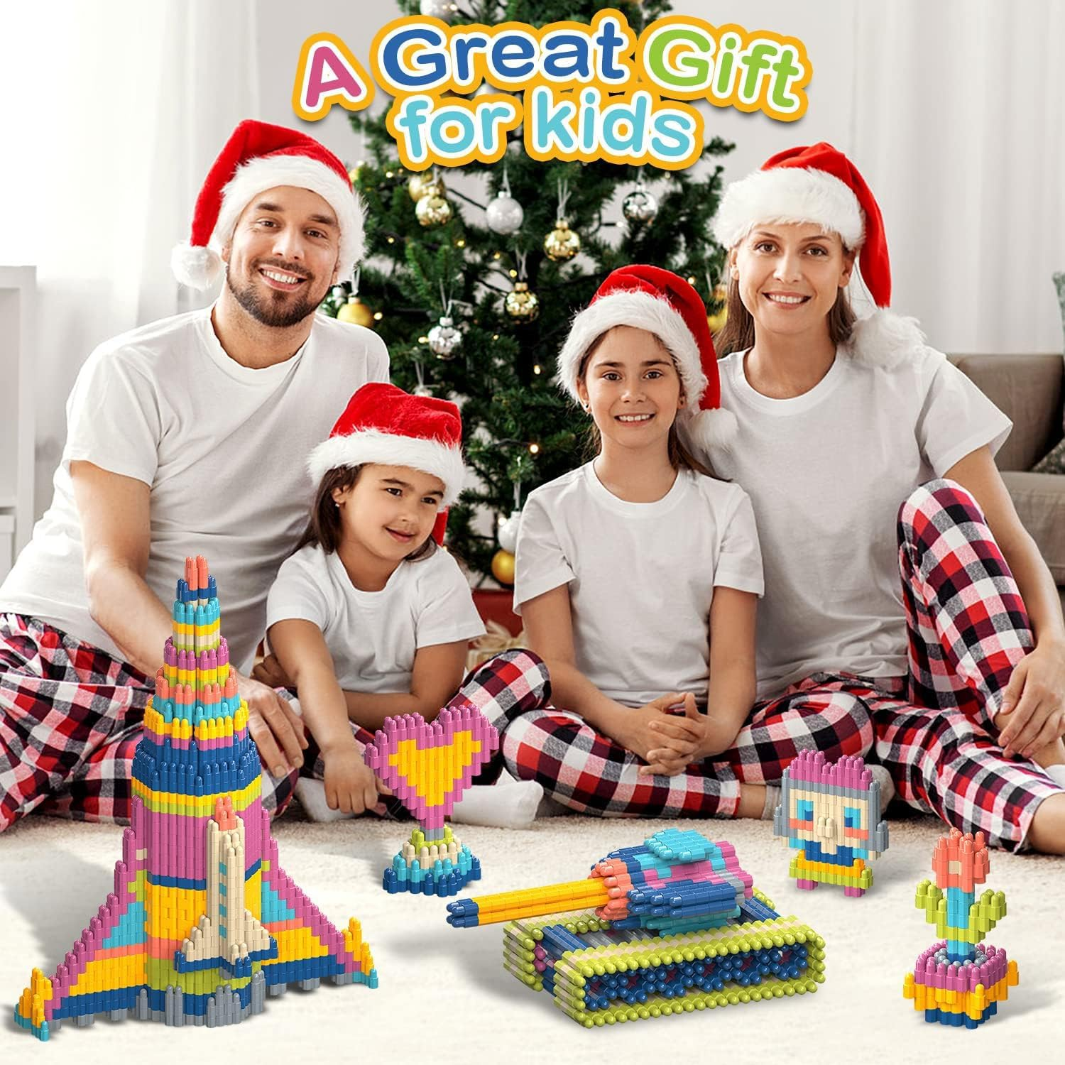 Cawtiuly Kids 160Pcs Building Blocks Set Educational STEM Building Toy, Construction Block Toys Set Learning Playset Kit for Boys Girls, Child Brain Development Preschool Kindergarten Toy Age 3+ - 3 image number 5