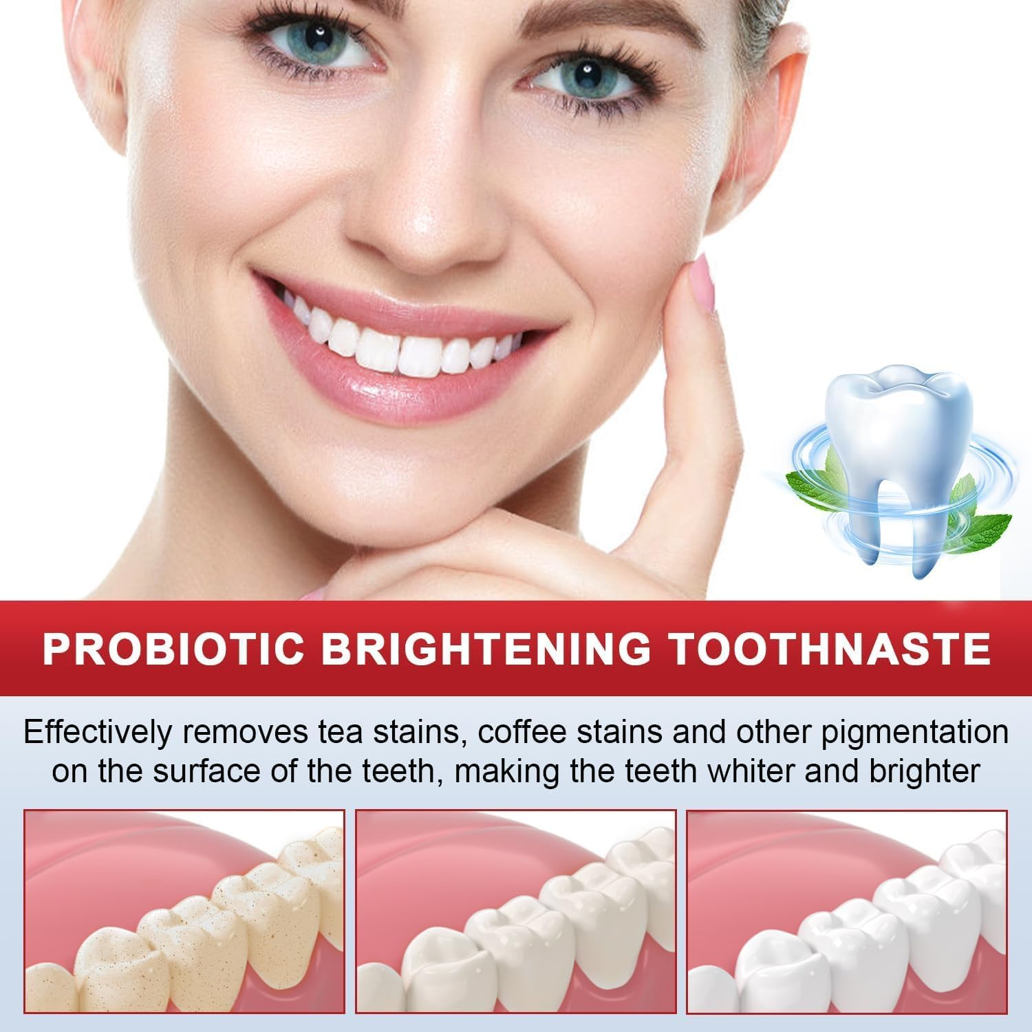 SP-6 Ultra Whitening Toothpaste, Deep Cleaning Care Fresh Breath Super Probiotic Toothpaste with Probiotic Oalance Oral Microbiot,120G/4.23Oz (1)