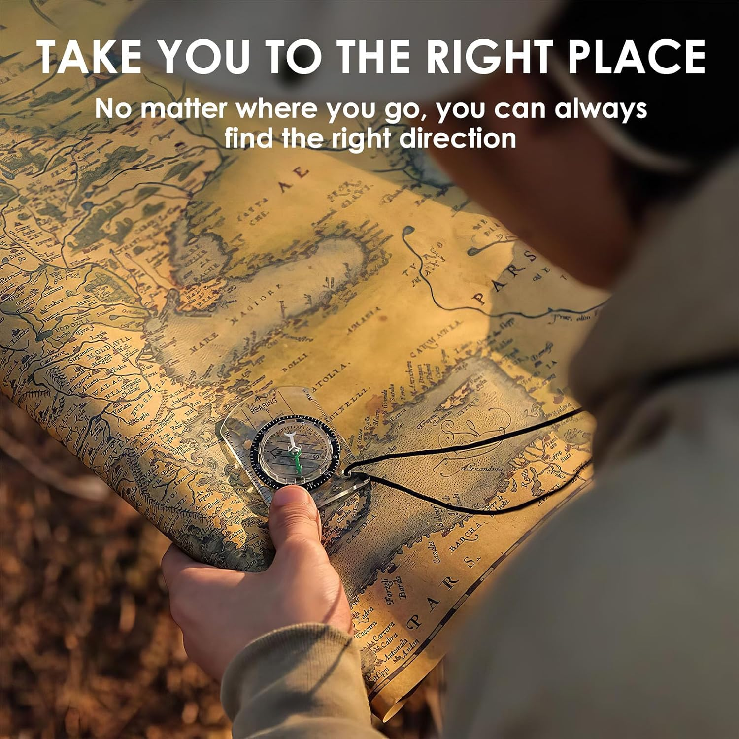 2-Pack Professional Baseplate Ruler for Hiking | Map Ruler with Scale & Lanyard | Precision Navigation Tool for Camping, Trekking & Orienteering