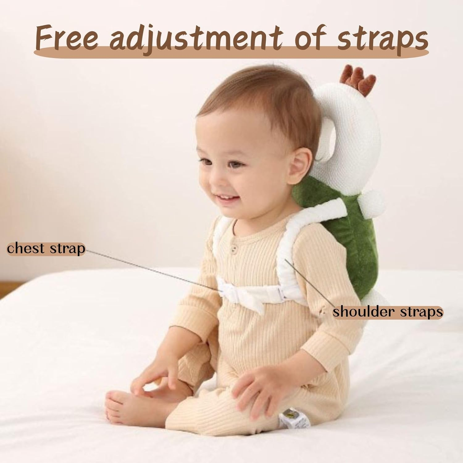 Poemtian Child Anti-Fall Back Protector, Head Protection Cushion, Cartoon Animal Shape Mesh Toddler Safety Head Protector for Baby Walking image number 5