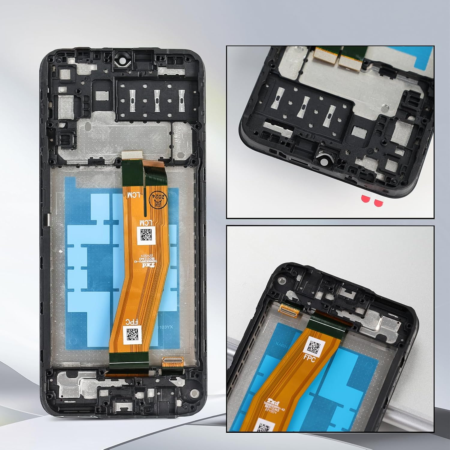 Dinow Samsung Galaxy A14 4G Screen Replacement Screen for Samsung A14 LCD Touch Screen A145 Digitizer with Frame (Black) image number 4