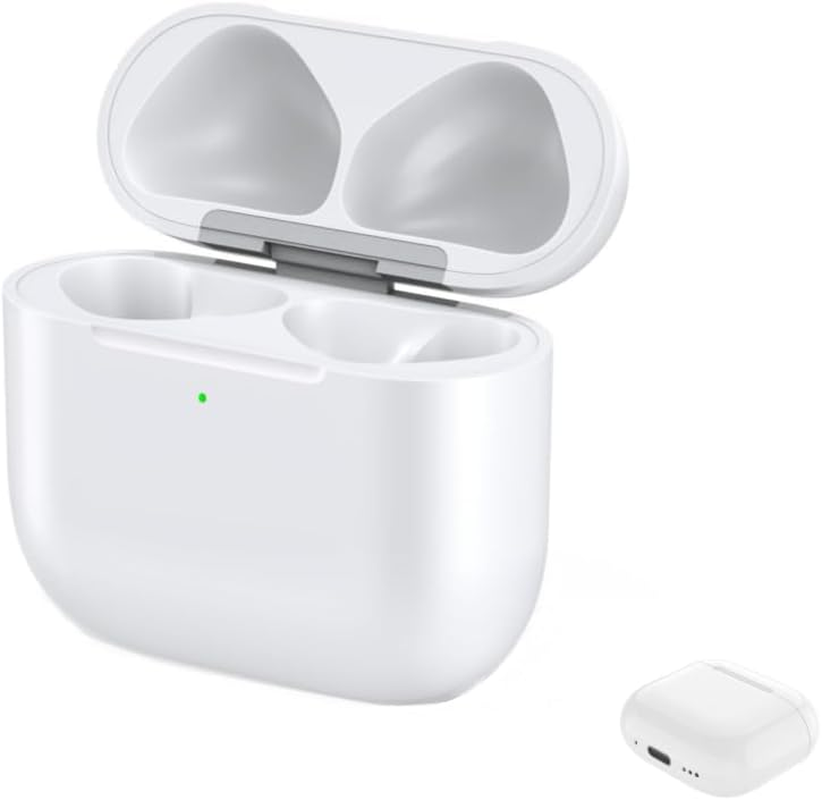 Charging Case Replacement Compatible for Airpods 4Th Generation with Wireless Charging Bluetooth Pairing Sync Button image number 1