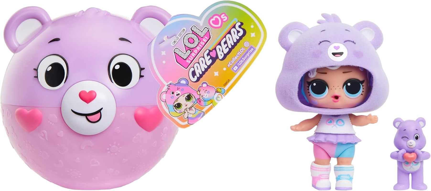 L.O.L. Surprise! Loves Care Bears Tots - Includes 1 Doll, Comes with Fashions and Accessories, Care Bear-Shaped Ball, Blind Packaging, Collect All 6 Dolls image number 4