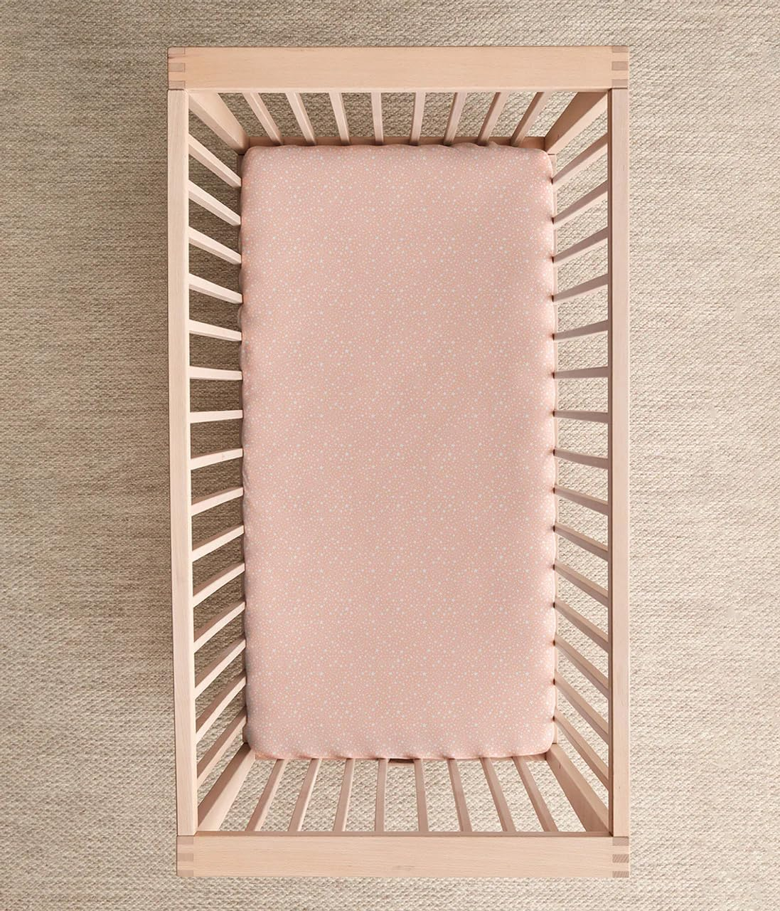 Love to Dream Fitted Crib Sheet Twin Pack | 100% Cotton, Soft Jersey Fabric for Baby&rsquo;S Comfort, Oval Mattress Fit, Breathable & Snug Cot Sheet | Reusable Storage Bag Included, Stardust Grey