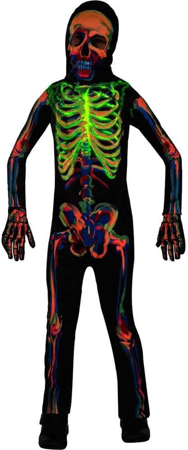 Amscan Children'S Halloween Glow in the Dark Skeleton Fancy Dress Costume, Size