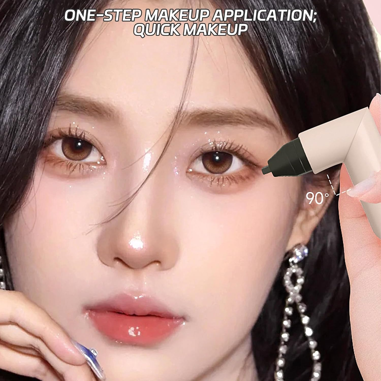 2Pcs Winged Eyeliner Stamp Pen - Symmetrical Winged Liner Stamp with Smudge-Proof Formula, Water-Resistant & Quick-Dry for Beginners, for Beginners Student (Black) image number 1