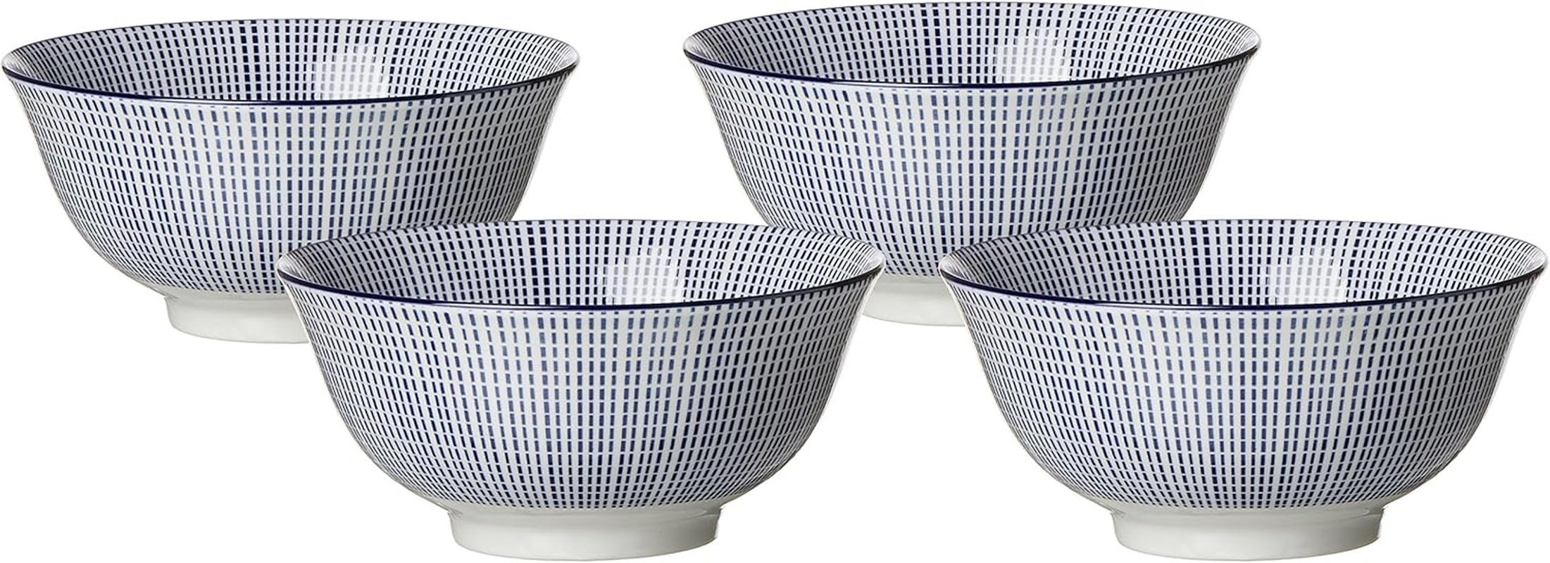 Ritzenhoff & Breker Royal Reiko 4 Piece Bowls 15.5 Cm Diameter 650 Ml Porcelain Tableware Set Blue and White image number 5