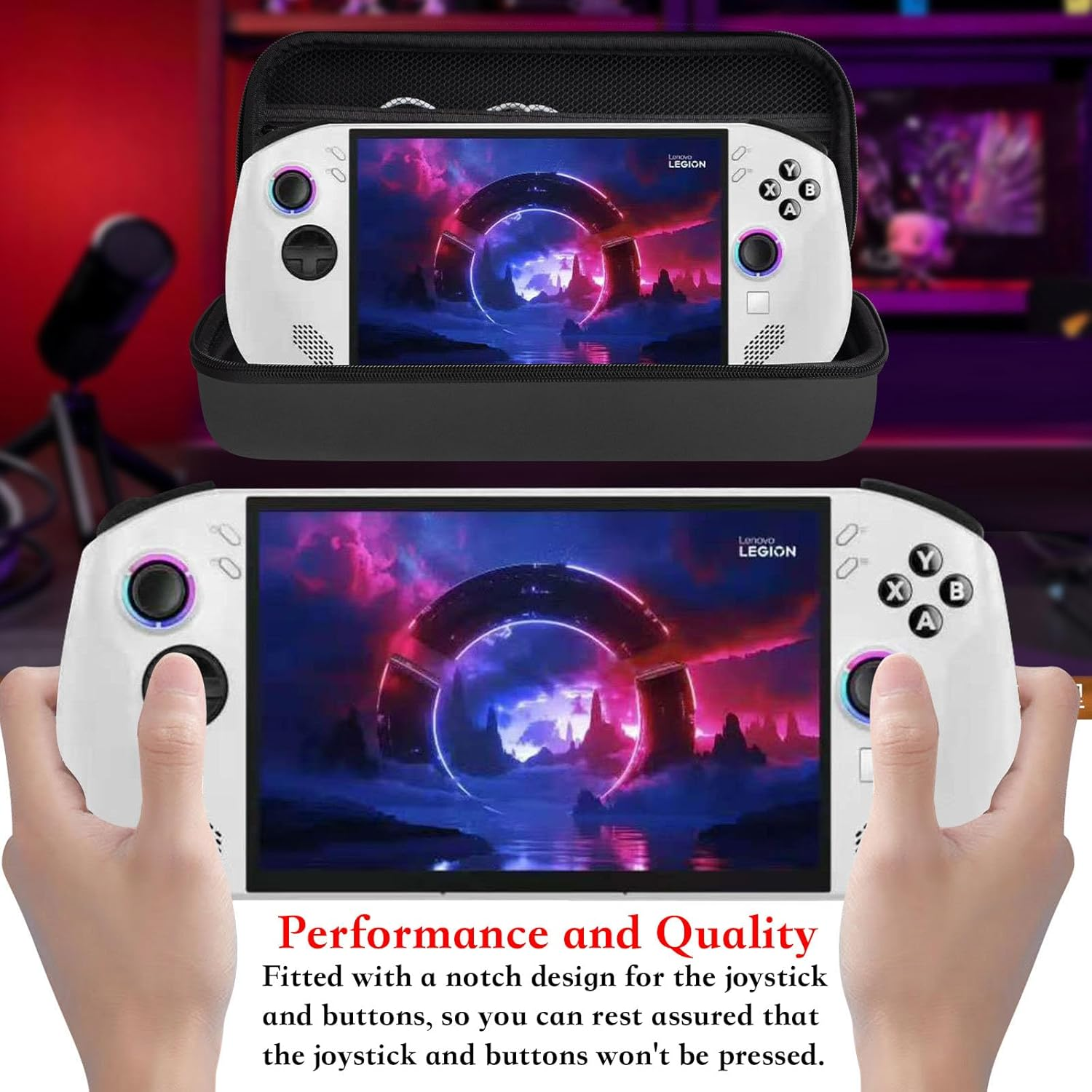 Carrying Case Bag for Lenovo Legion Go S Handheld, Travel Storage Case Carrying Storage Bag with Pockets for Lenovo Legion Go S Accessories