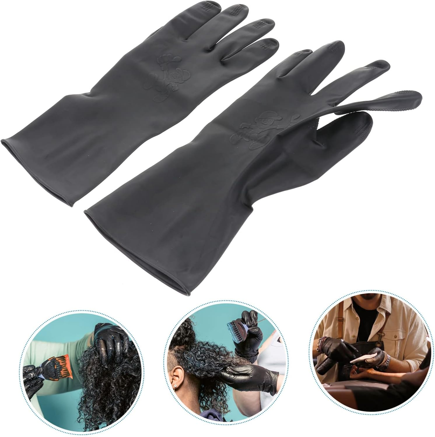 VICASKY Hair Salon Gloves Groom for Hair Dye Hairstylist Small plus Barber Dye Protector for Hair Dying Hand Hair Dye Glove Styling Dyeing Reusable Hair Salon Hairdresser Heat image number 6