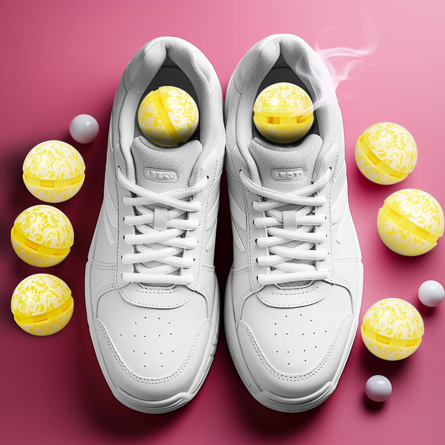 Eco-Fused Sneaker Deodorizer Balls for Shoe, Gym Bag, Locker - 4 Pair (Ocean + Citrus (8 Pack)) image number 3