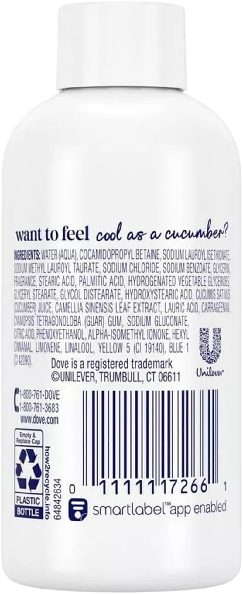Dove Nutrium Moisture Go Fresh Cool Moisture Body Wash, 3 Ounces (Pack of 12) image number 2