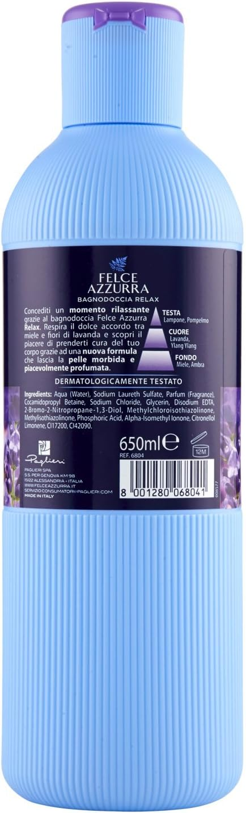 Felce Azzurra Bagnodoccia Relax &ndash; 650 Ml &ndash; Total: 3900 Ml X 6 Packs image number 1