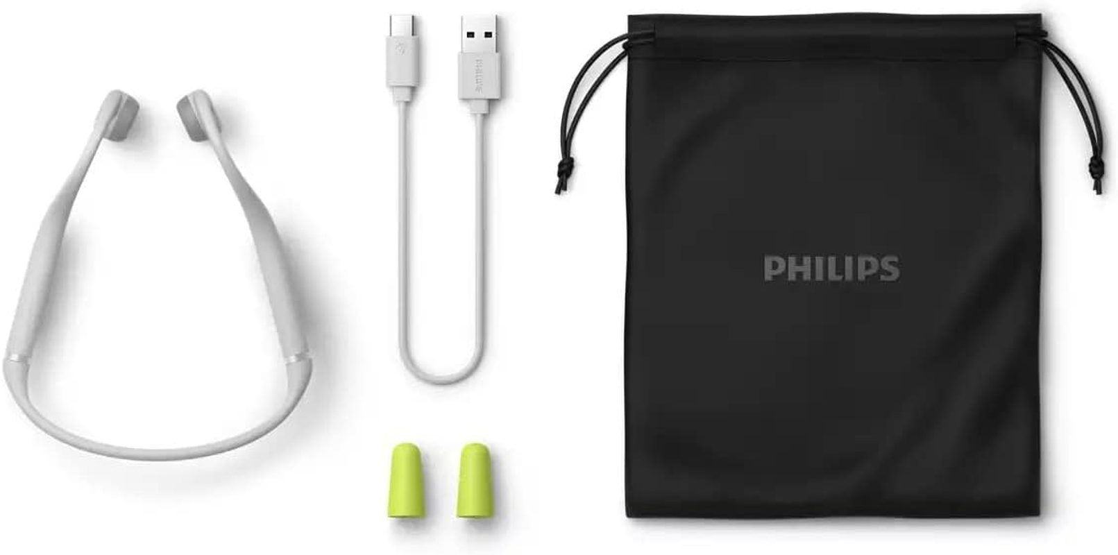 Philips TAK4607GY/00 Wireless Open Ear Headphones for Kids, IPX5 Water Protection and up to 5 Hours Playback Time, Child Lock, Adjustable Headband, Crystal Calls, Grey - Green image number 5