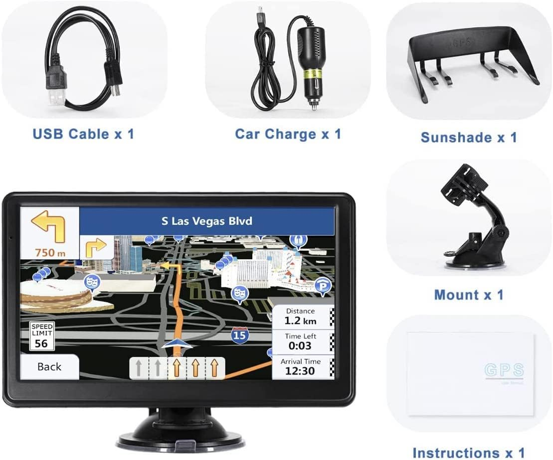 7 Inch Car Sat Nav for Car GPS Navigation with Australia Map Free Updates + TFT LCD Screen + Driver Alerts + Turn-By-Turn Directions image number 4