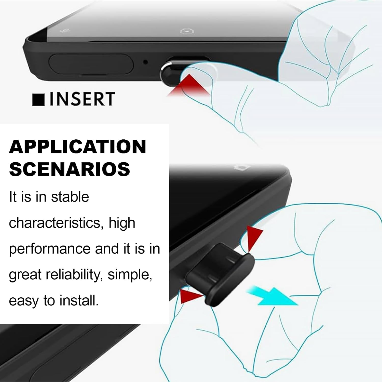 25 Pcs USB Type C anti Dust Cap Cover Port Plugs Protector,Usb C Dust Cover,Silicone Type-C Charger Protector,Usb C Dust Plug with Cleaning Brush for All Type-C Smartphones and Tablets - Black image number 4