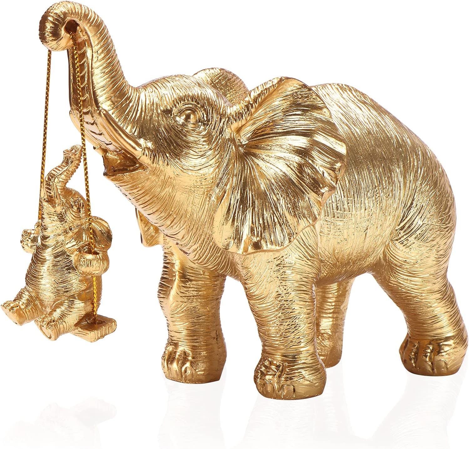 ZJ Whoest Elephant Statue. Elephant Decor Brings Good Luck, Health, Strength. Elephant Gifts for Women, Mom Gifts. Decorations Applicable Home, Office, Bookshelf TV Stand, Shelf, Living Room - Silver