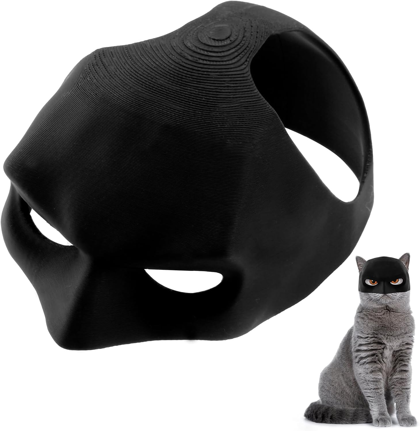 SYHSYC Batman Mask for Cats Batcat Mask Bat Mask 3D Cat Mask Cat Mask Cat Clothing Pet Costume for Halloween or Daily Fun Cosplay Bat Costume, 11 Cm image number 5