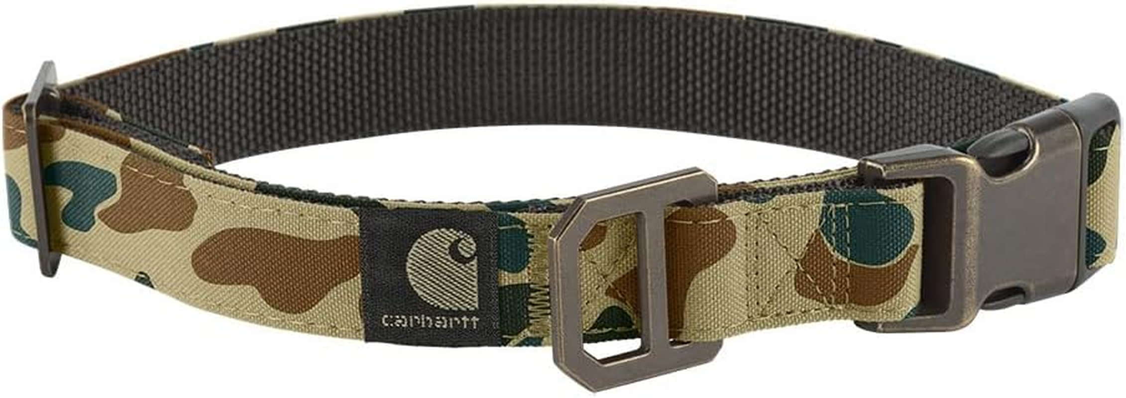 Carhartt Nylon Duck Dog Collar, Fully Adjustable Durable 2-Ply Cordura Nylon Canvas Collars for Dogs, Marine Blue, Medium