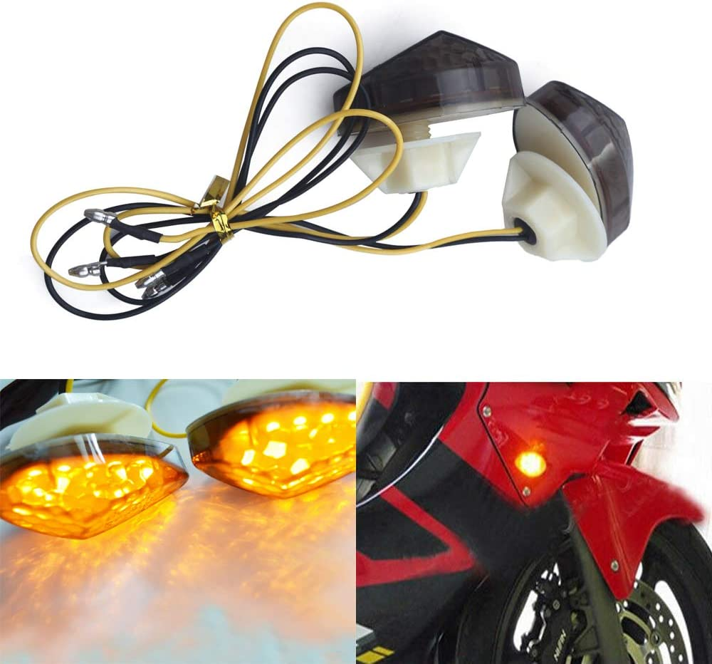 Motorcycle Led Flush Mount Front Turn Signal Light Replacement for Honda CBR 600RR 1000RR 2004-2007 CBR 600 F4 F4I CBR900 CBR919, 2 PCS