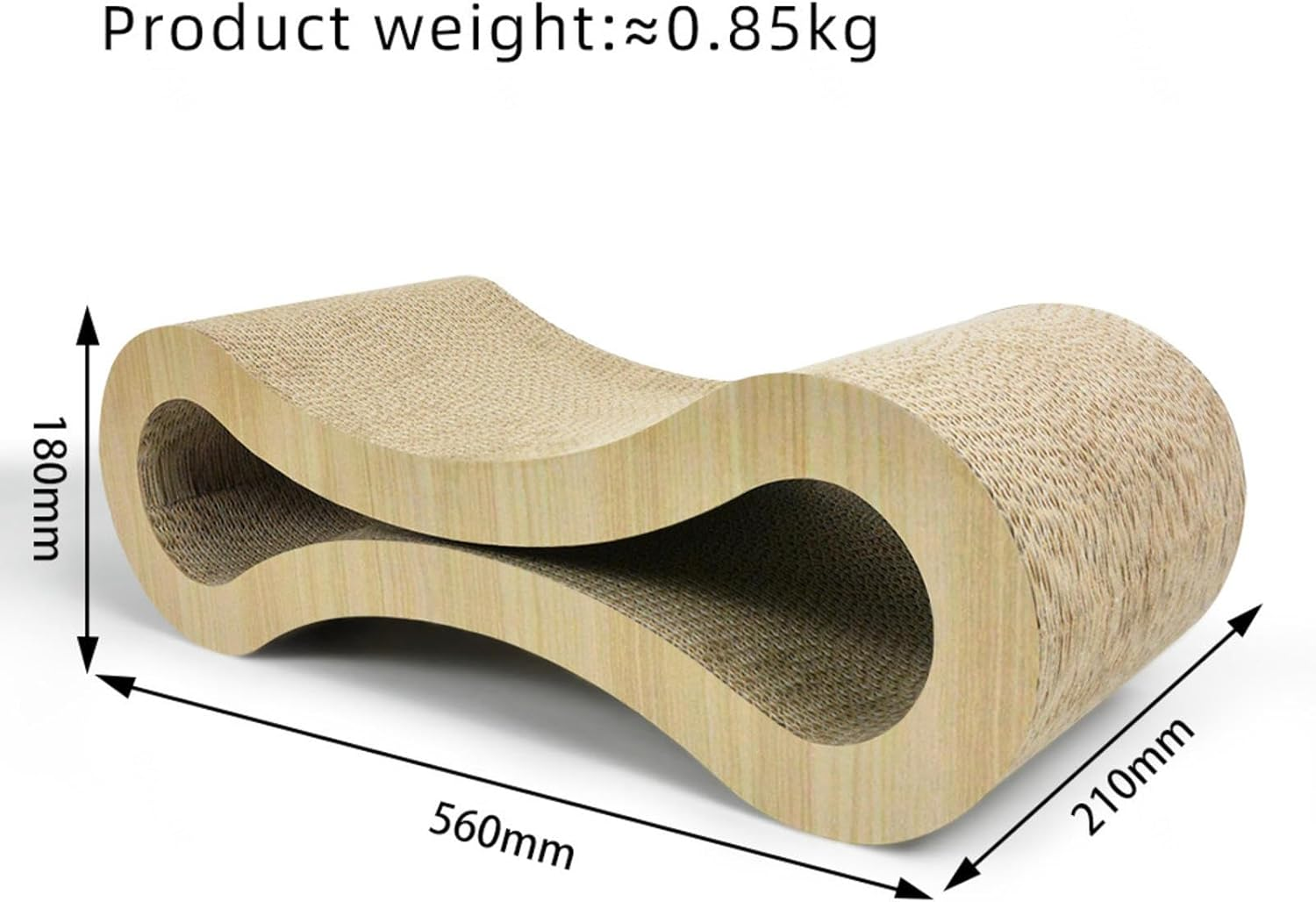 Cat Scratcher Cardboard Lounge Bed, Cat Scratching Post with Catnip, Durable Board Pads Prevents Furniture Damage,B