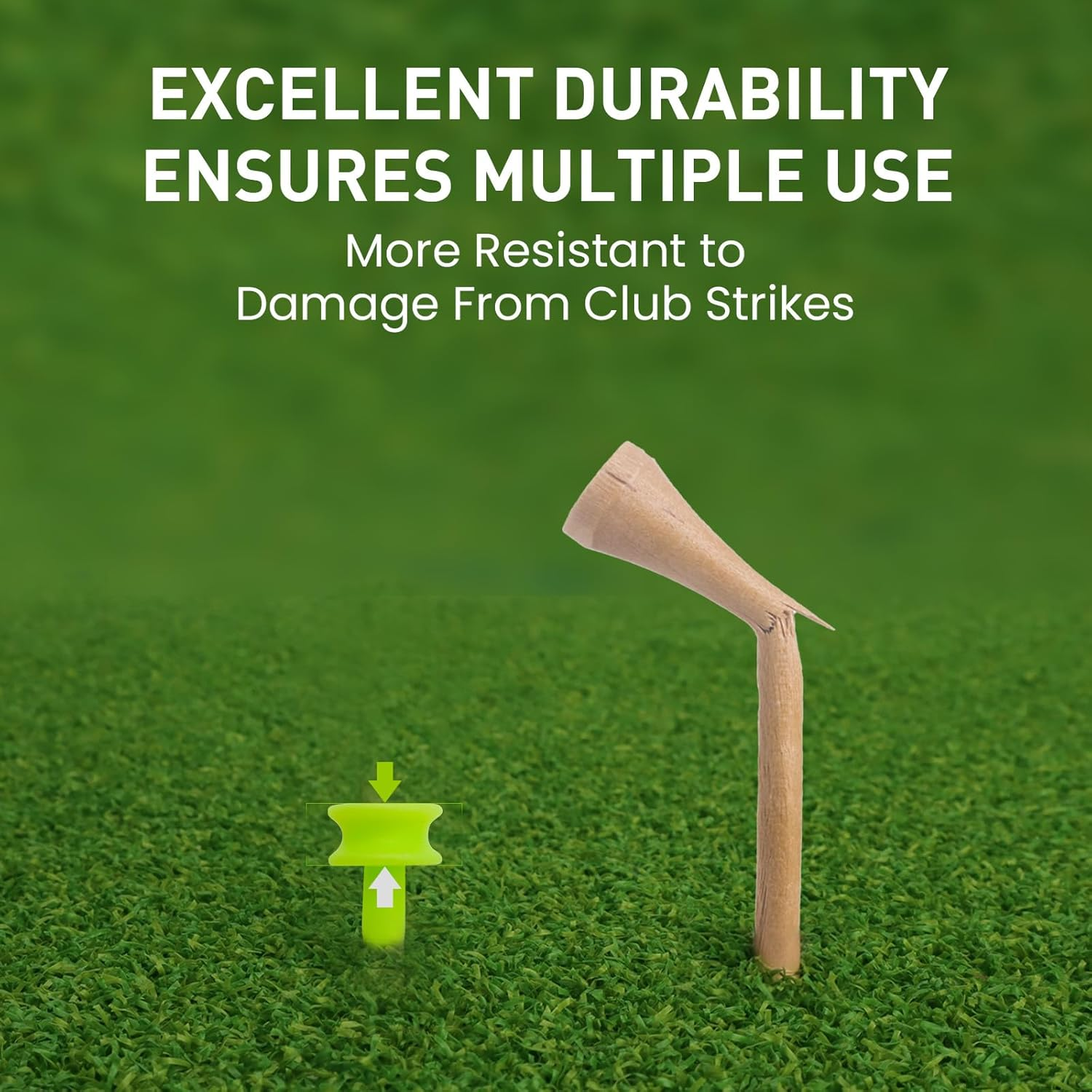 Amy Sport Golf Tees Step down Plastic Unbreakable 50 Pack Reusable Bulk Professional Height Control Castle Tee for Practice image number 6