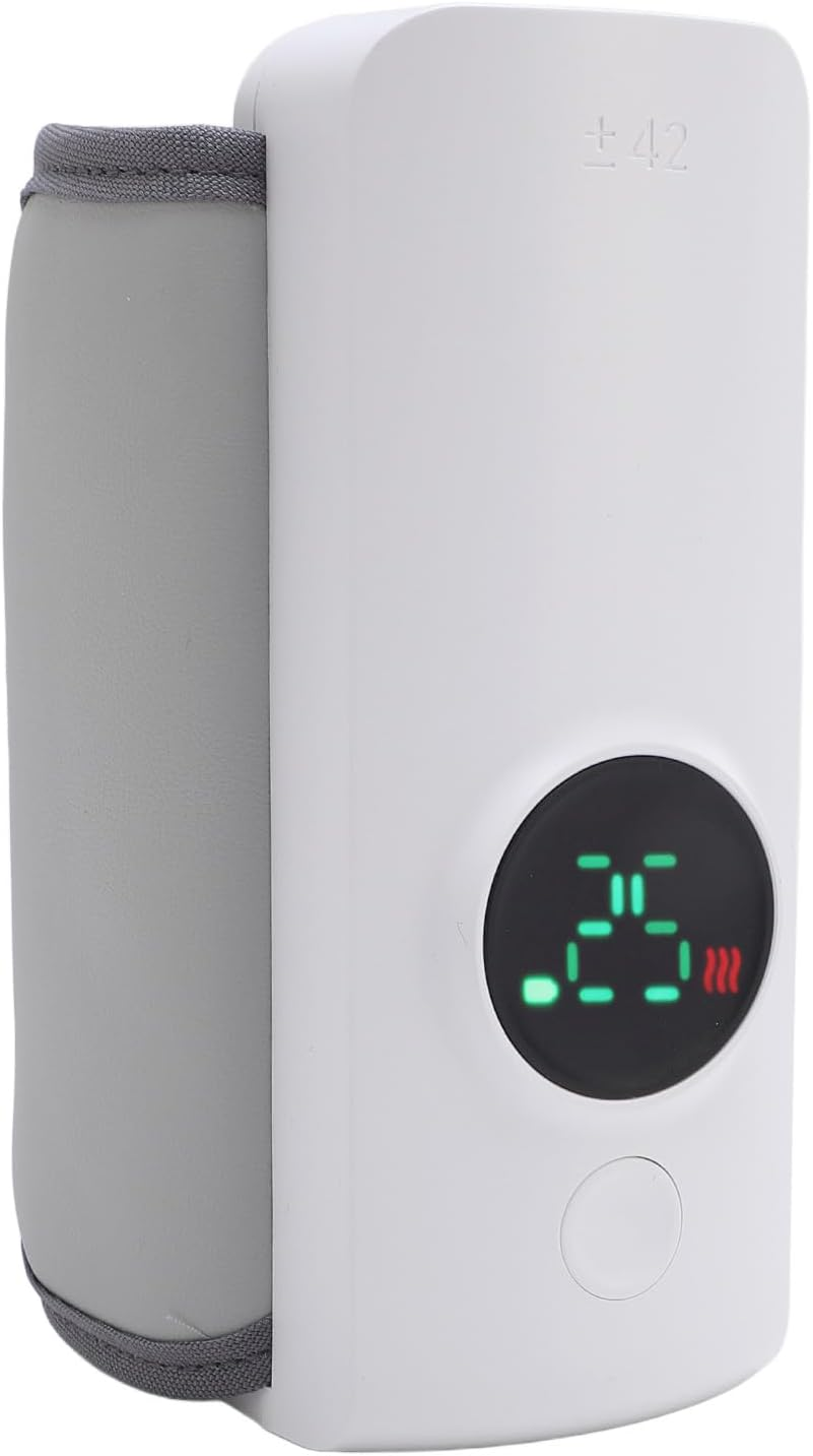 Bottle Warmer, 6 Temperature Gears Fast Heating USB Rechargeable Portable Baby Bottle Warmer with Digital Display, Insulated Sleeve for Breastmilk and Formula image number 6