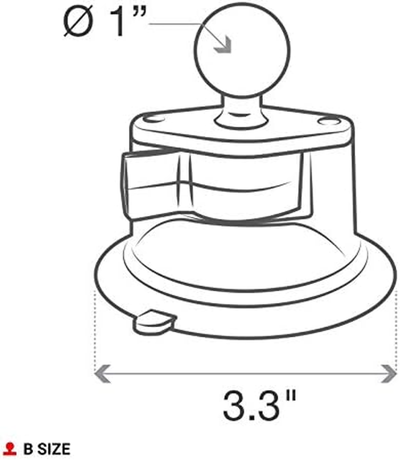 RAM Mounts Twist-Lock Suction Cup Base with Ball image number 3