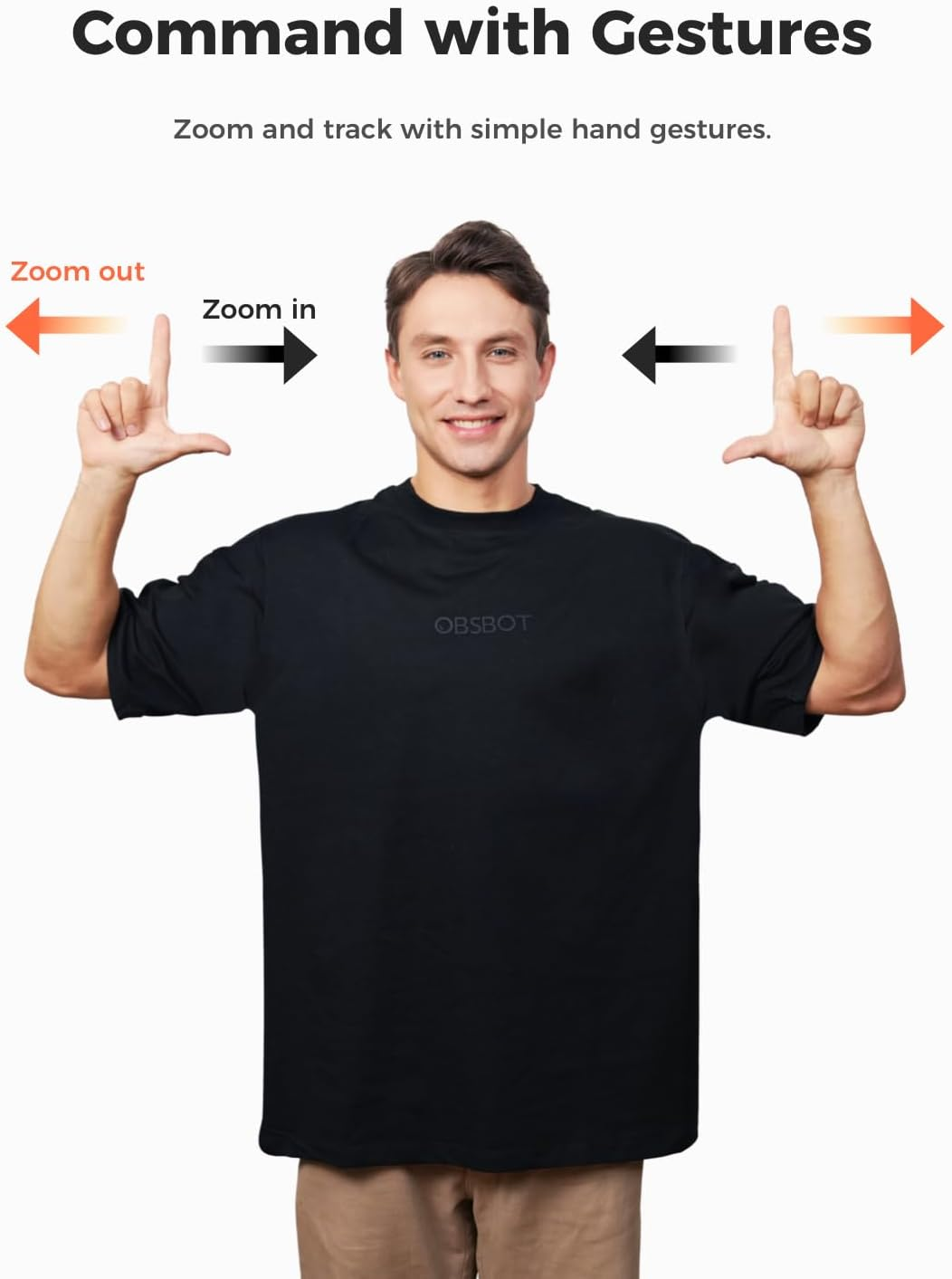 OBSBOT Tiny 2 Lite 4K Webcam for PC, AI Tracking PTZ Streaming Camera with 1/2" Sensor, Gesture Control, 60 FPS, HDR, Microphones, Web Camera for Desktop Computer, Laptop, Meeting, Video Calls, Etc. image number 1