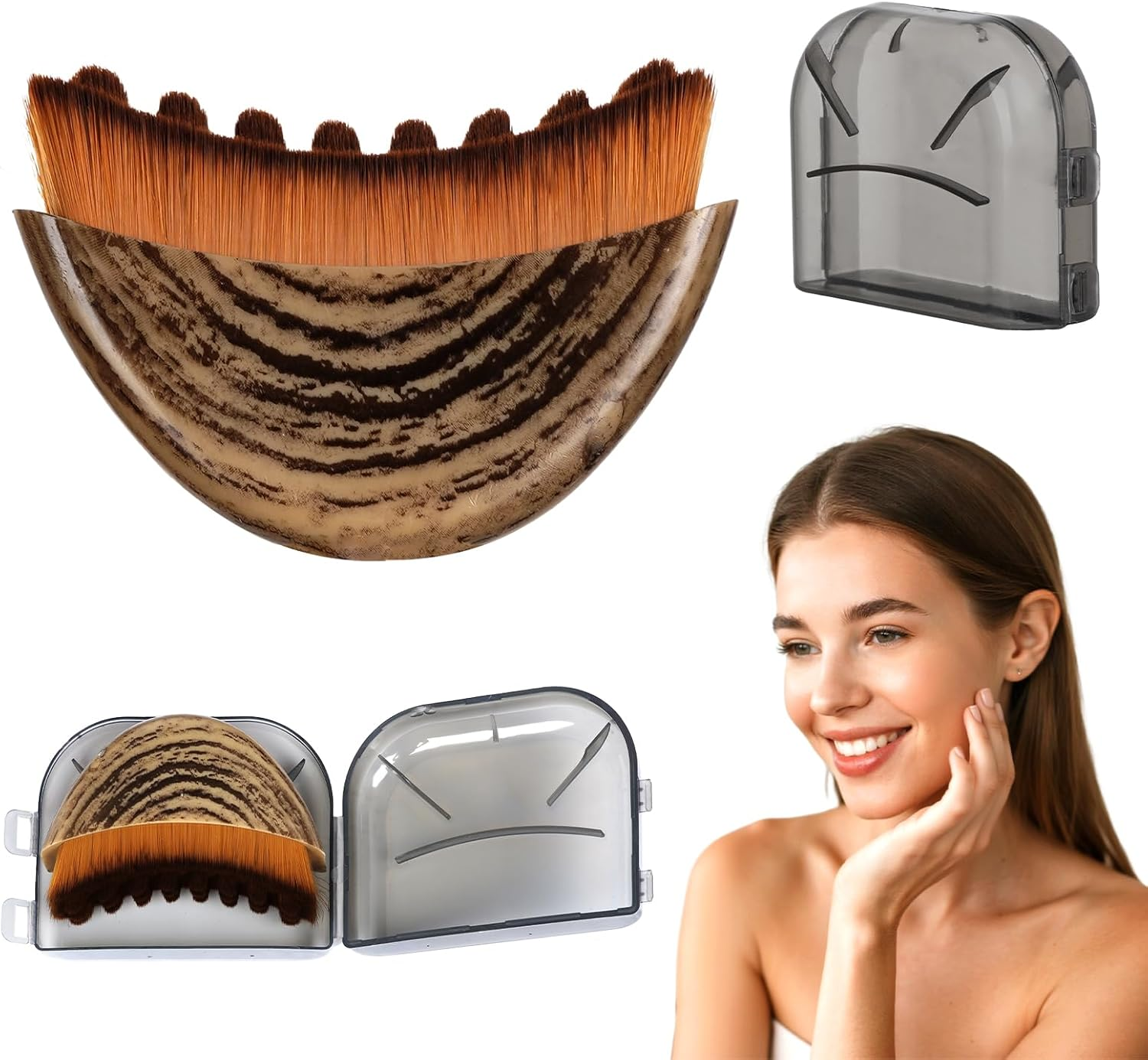 Lymphatic Face Brush, Ergonomic Face Brush, Lymphatic Drainage Massager, Contour Chin with Storage Box, Dry Brush, Face Contouring Improvement (8 X 6 Cm, Piece, 1)