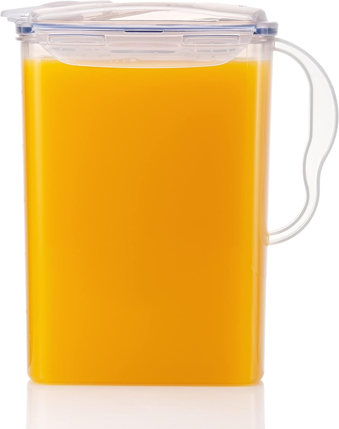 Locknlock Aqua Fridge Door Water Jug with Handle BPA Free Plastic Pitcher with Flip Top Lid Perfect for Making Teas and Juices, 3 Quarts, Blue