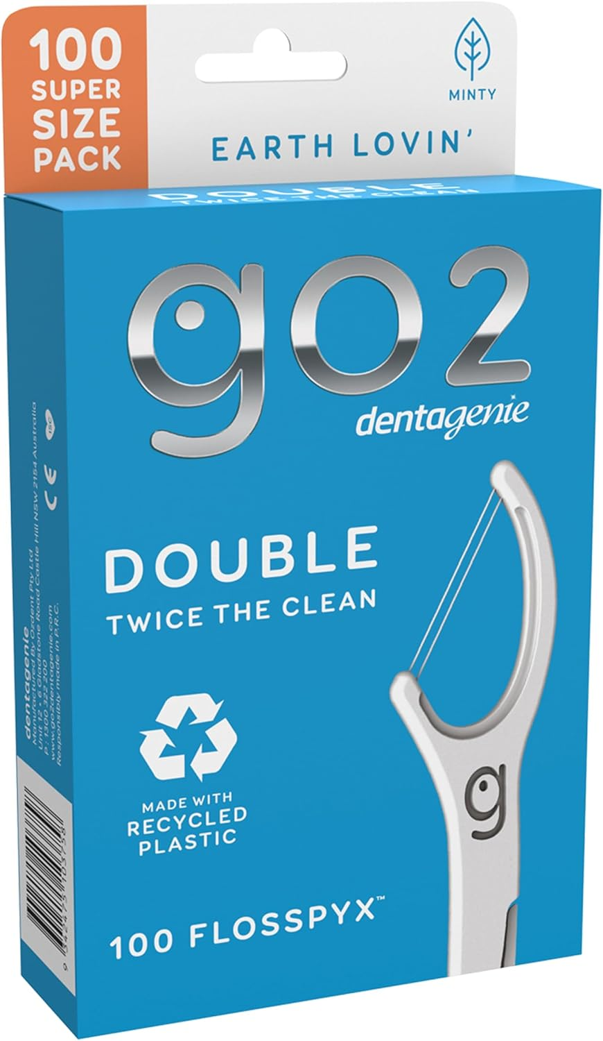 Dentagenie GO2 Double Flosspyx Minty 100 Super Size Pack image number 3