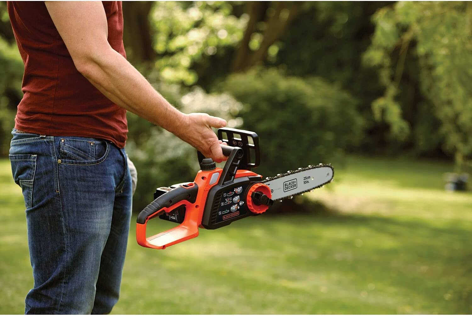 BLACK+DECKER 18V Lithium-Ion 25Cm Chainsaw Kit 2.0Ah image number 4