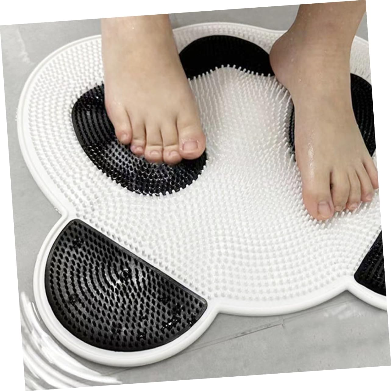 Outanaya Cartoon Panda Shower Foot Scrubber Mat Foot Exfoliator for Bathroom Back Scrubber for Shower image number 4