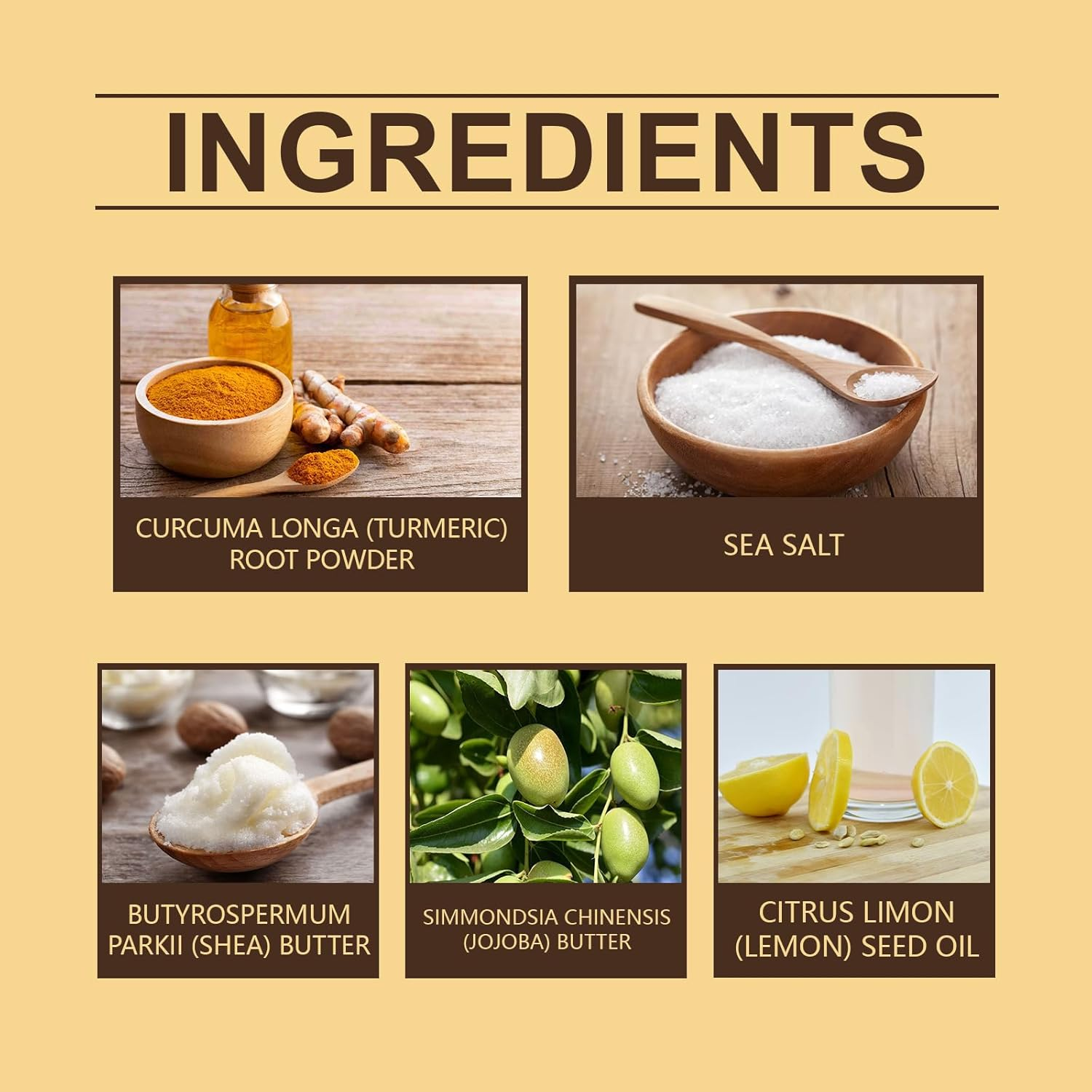 Turmeric Body Scrub Exfoliator &ndash; Brightening, Deep Cleansing, Moisturizing Natural Exfoliant for Dull, Dry Skin, Bikini Area, Gentle Exfoliation Polish