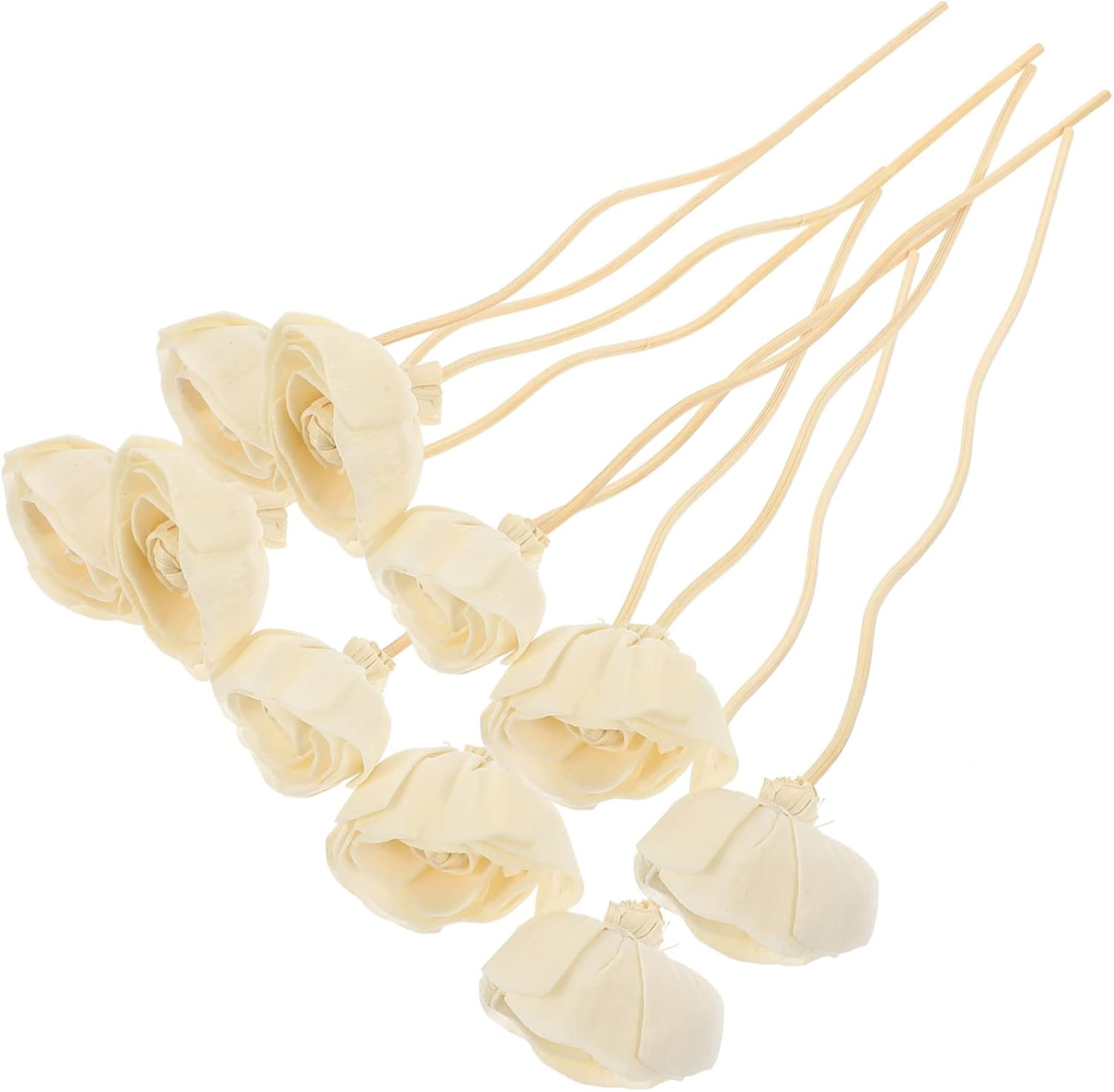Aromatherapy Flower Diffuser Sticks 10Pcs Rattan Grass Essential Oil Reeds for Home Office Decor image number 1