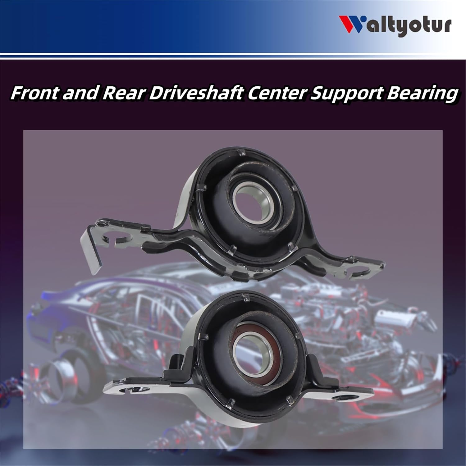 Front and Rear Driveshaft Center Support Bearing Replacement for Edge 2007-2014 Replacement for CX9 2007-2014 image number 5