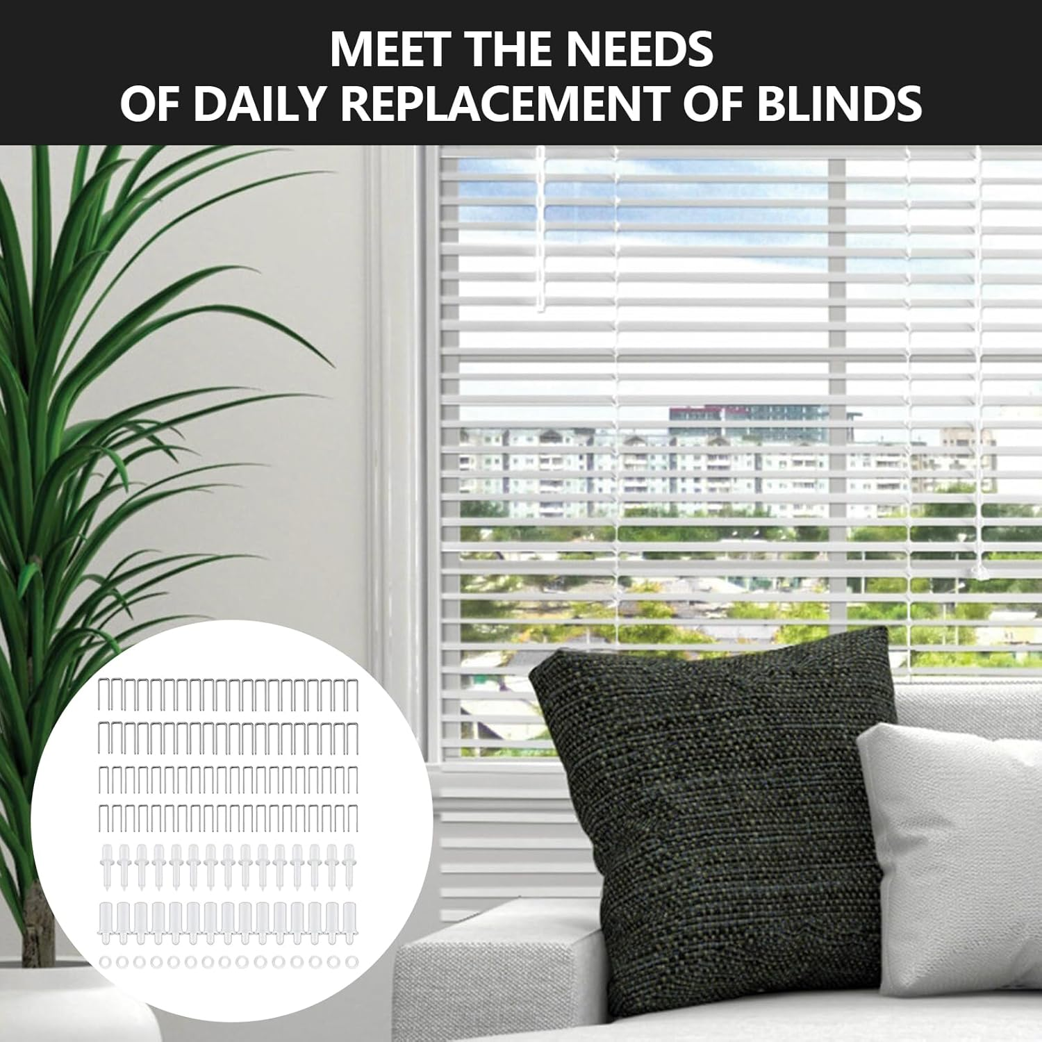 125 Pcs Plantation Shutter Pins Kit with 15 Pcs Springs, Spring Loaded Plantation Shutter Parts, Louvers Repair Pins Easy to Replacement, Louver Movable Blade Repair Parts, Windows Tools Supplies image number 3