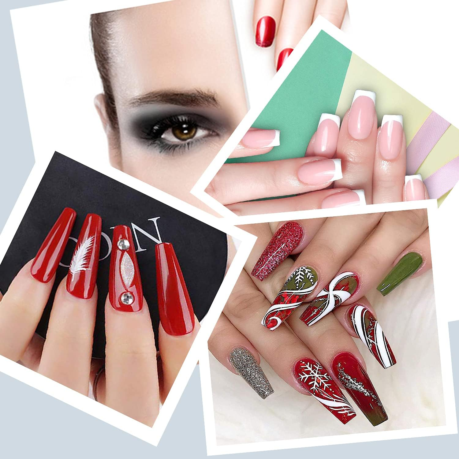 Treamlyn 2Pcs Nail Soaking Bowl, Acetone Proof, Blue, Soak off Gel Polish Remover, Salon & Home Use