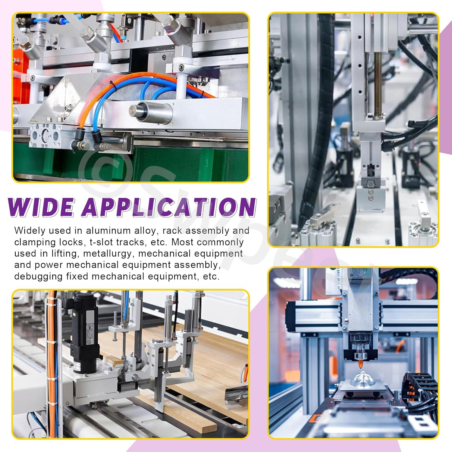 Swpeet 80Pcs 4 Sizes European Standard 30 Series M6 X 12/16/20/25Mm T Slot Drop-In Bolt and Nickel M6 Flange Nut Assortment Kit, Thread T Slot, Drop-In Bolt T-Bolt, Hammer Head Bolt, T Screw Stud image number 5