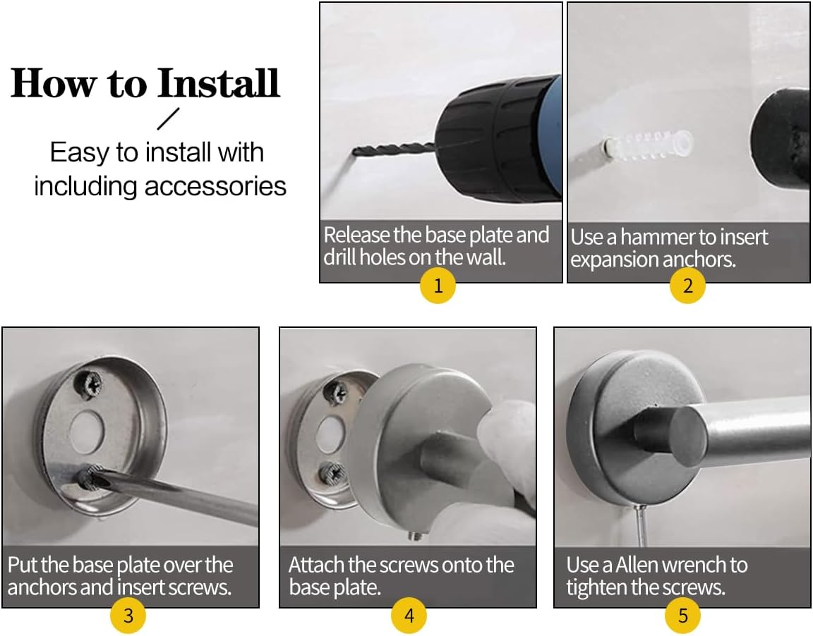 2/4/8 Pack Towel Hooks, Robe Hook, Bathroom Coat Hook Wall Mounted, SUS304 Stainless Steel Bathroom Hooks, Towel Hook for Bedroom Kitchen Hotel Office(8 Pack Matte Black) image number 4