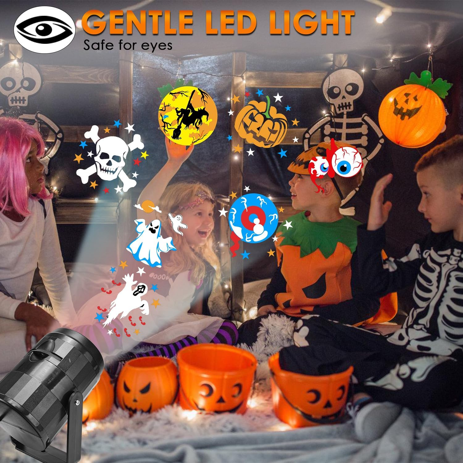 WOTOW 360&deg;Adjustable LED Light Projector for Halloween Christmas Decorations Indoor Outdoor Party Garden Home Bedroom image number 1